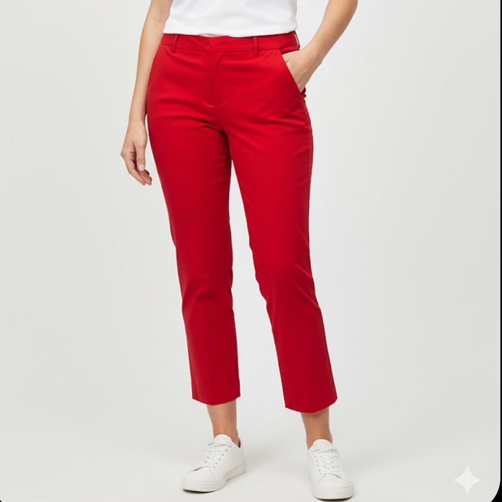 Ann Taylor Bold Red Cropped Pants
